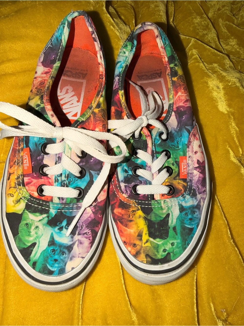 Vans Rainbow Cat Print Canvas Sneakers